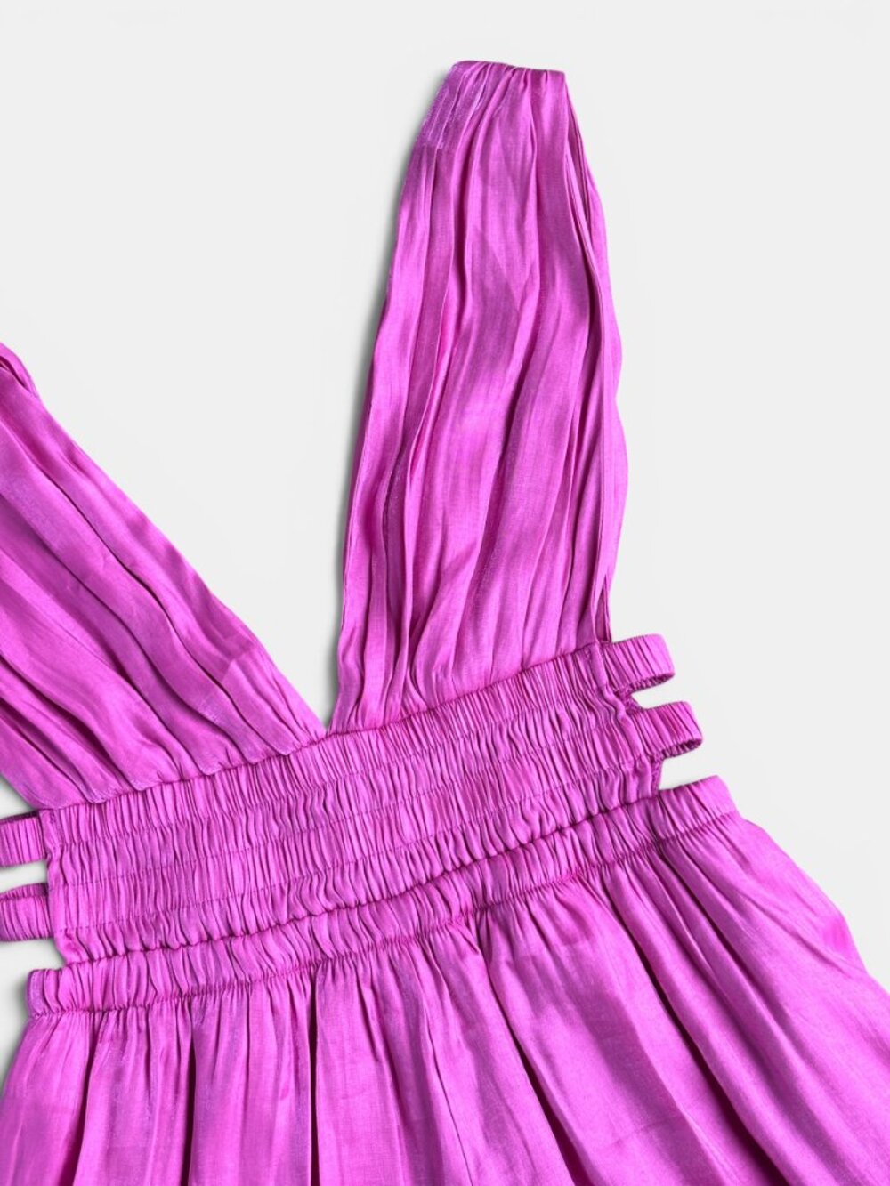 Stiletto's Pink Smocked Plunge Romper - Picture 9 of 16